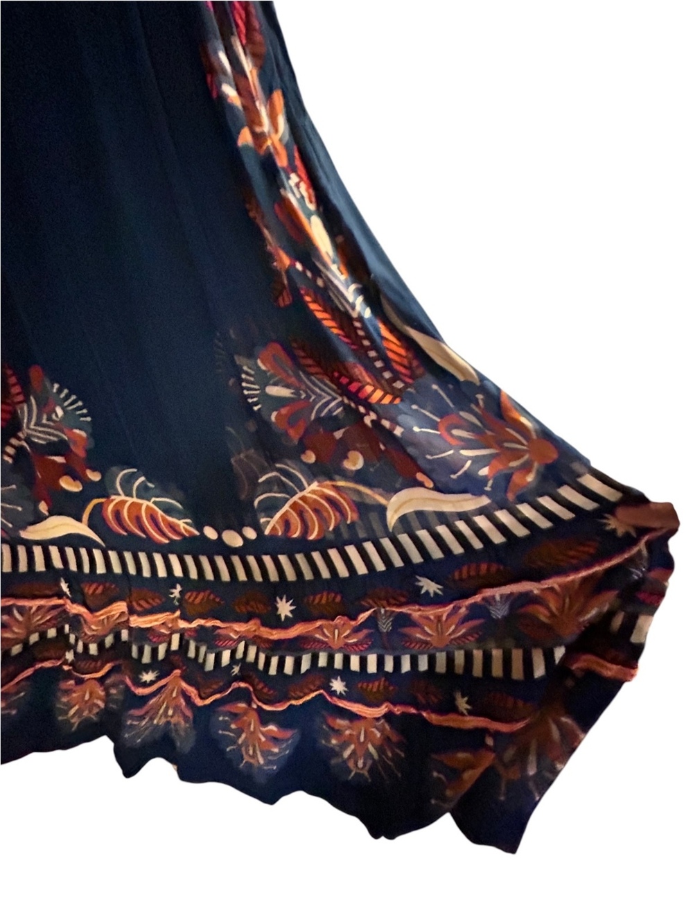 FARM Rio Navy Floral Border Print Boho Maxi Dress M - Picture 7 of 11